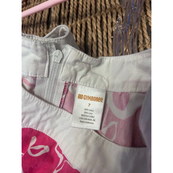 Gymboree Girls Floral Dress White Pink Size 7 Spring Summer - Picture 6 of 6